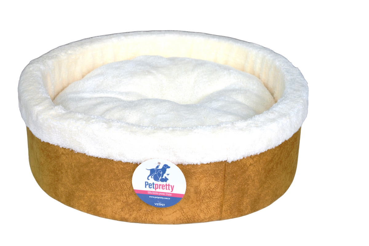PetPretty Comfort Special Simit Kedi Köpek Yatağı Hardal Rengi