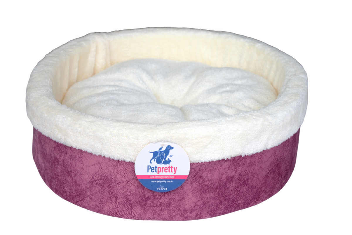 PetPretty Comfort Special Simit Kedi Köpek Yatağı Gül Kurusu