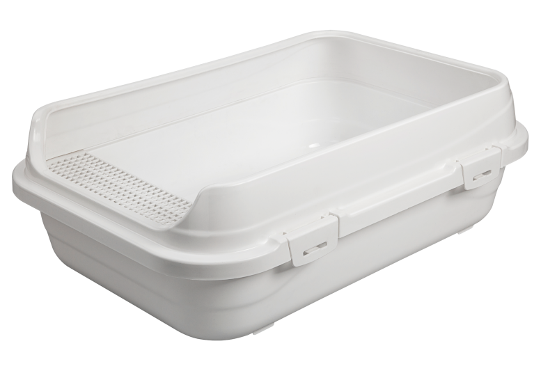 Çınar Açık Kedi Tuvaleti Beyaz Büyük Boy 66x46x22