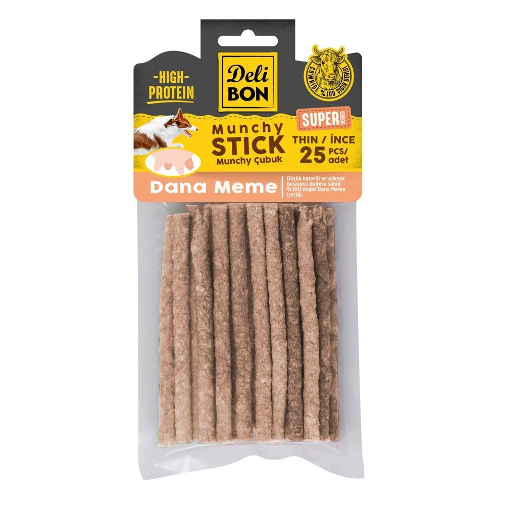 Delibon Super Munchy Çubuk Dana Memeli İnce 25 Adet