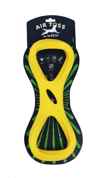 Air Toss Twist Dayanıklı Suda Yüzen Köpek Oyuncağı Yellow