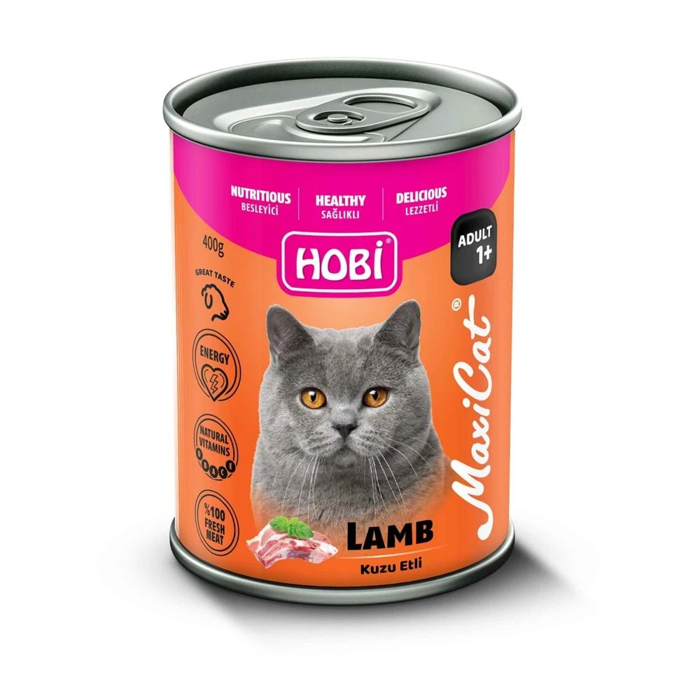 Hobi Maxicat Kuzu Etli Kedi Konserve 400 Gr