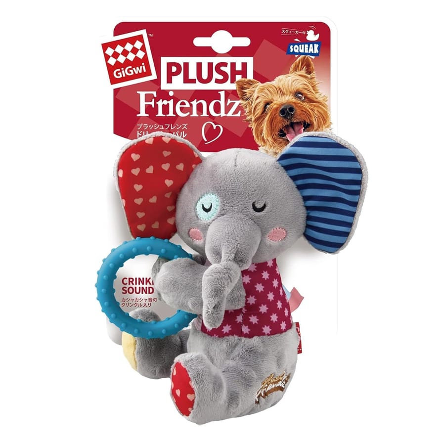 Plush Friendz Sesli Fil Peluş Çiğneme Halkalı Köpek Oyuncağı