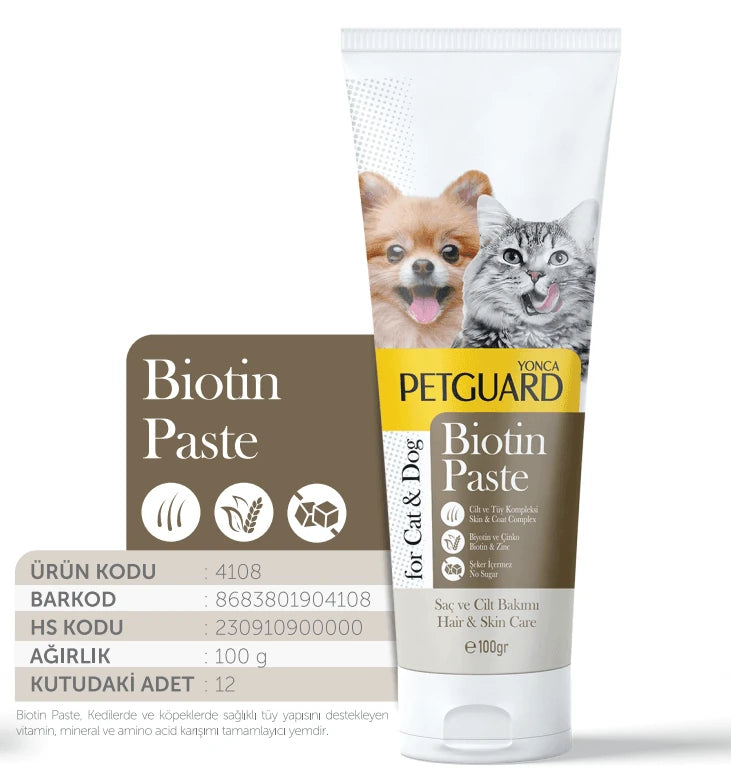 Petguard Kedi Köpek Biotin Paste 100 gr