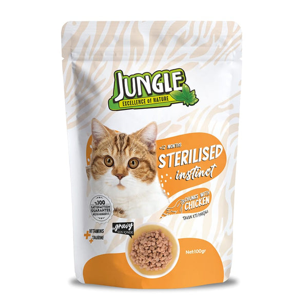 Jungle Kısır Kedi Tavuklu 100g Pouch