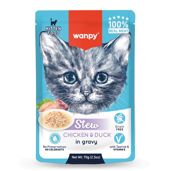Wanpy 70g Pouch Tavuk&Ördek Yaş Kedi Maması