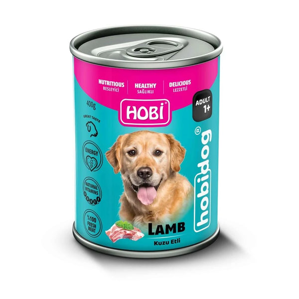 Hobi Dog Kuzu Etli Yetişkin Köpek Konservesi 400 Gr