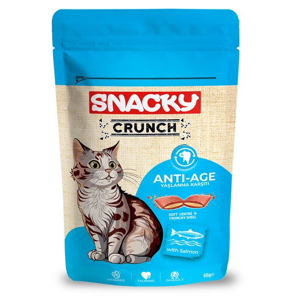 Snacky Kedi Crunch Ödül Anti-Age Somonlu