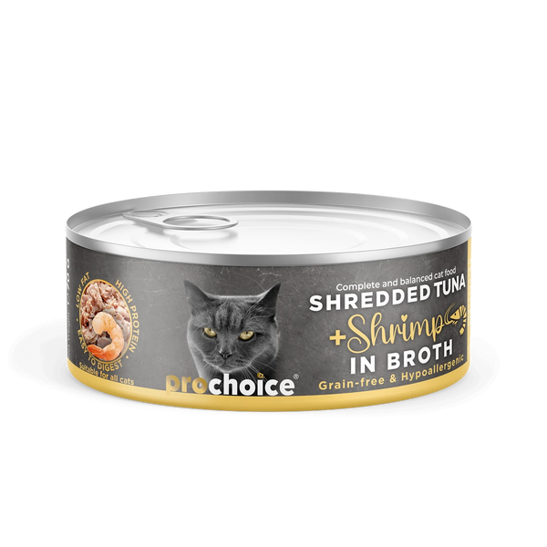 Prochoice Tahılsız, Hipoalerjenik, Tiftiklenmiş Tuna Balıklı & Karidesli Yaş Kedi Maması 70 gr