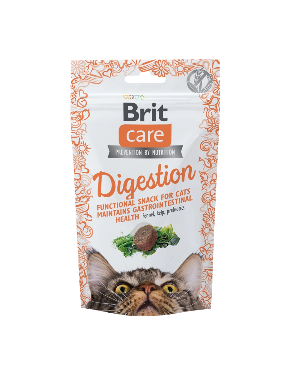 Brit Care Sindirim Sistemini Düzenlemek İçin, Tahılsız, Fonksiyonel Kedi Ödülü 50 gr