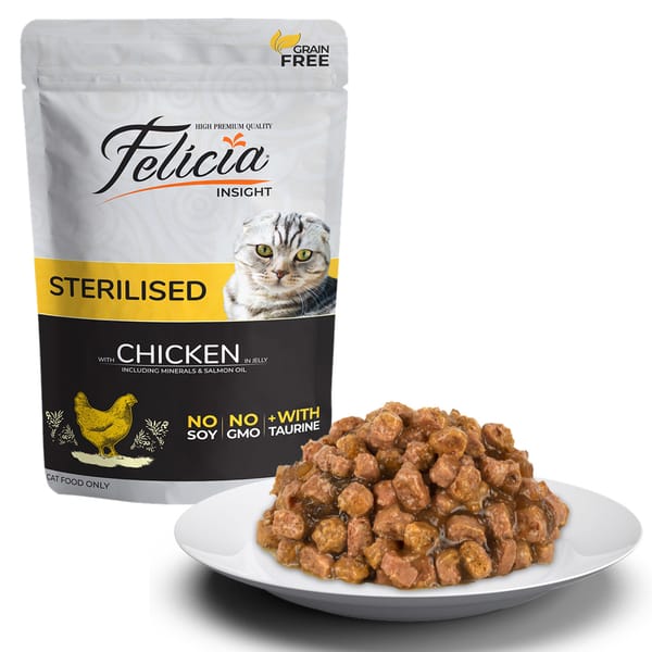 Felicia Tahılsız 85 gr Pouch Sterilised Tavuklu Yaş Kedi Maması