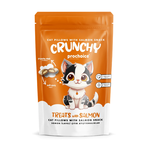 Prochoice Crunchy Salmon, Kediler için Somon Balığı İlaveli Çıtır Atıştırmalık 60gr