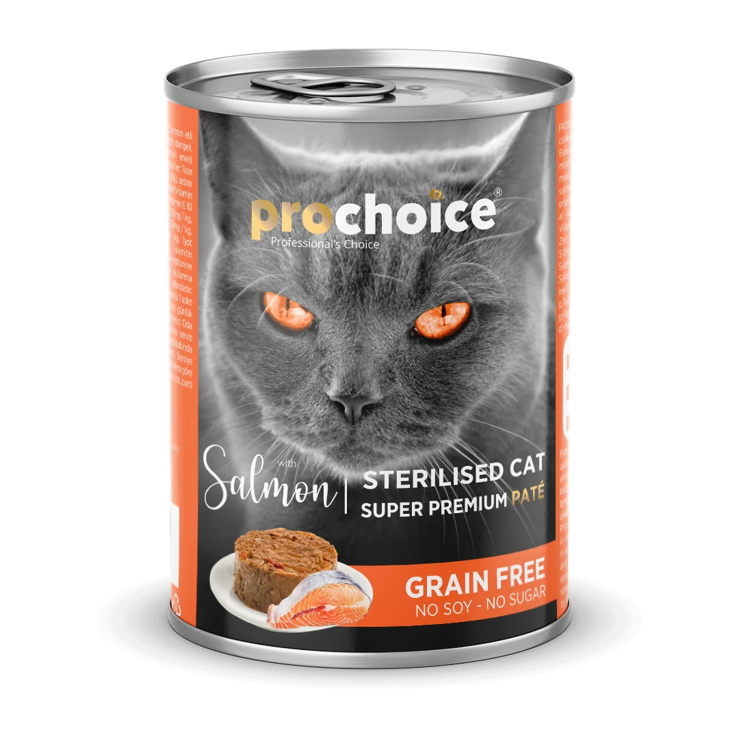 Prochoice Yetişkin Kediler İçin, Tahılsız, Somon Balıklı Ezme 400 gr