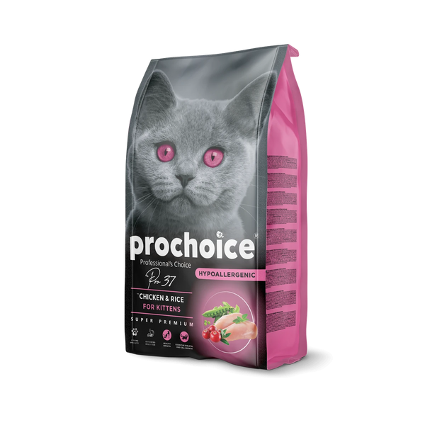 Prochoice Yavru Kediler İçin, Hipoalerjenik, Tavuk Etli Ve Pirinçli Kuru Mama 2 kg
