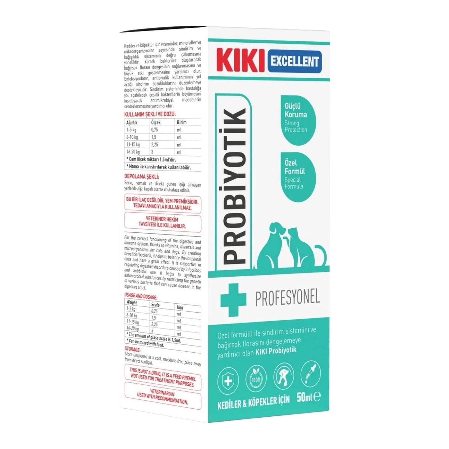KIKI Excellent Kedi & Köpek Probiyotik 50 ml. KCD101