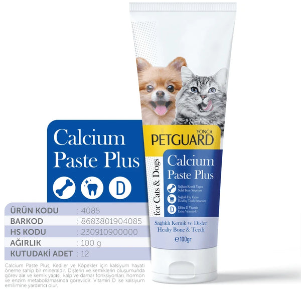 Petguard Kedi Köpek Calcium Plus Paste 100 gr