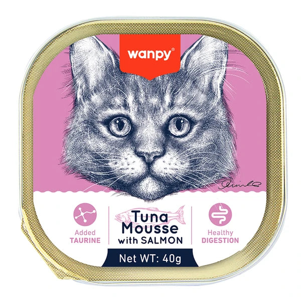 Wanpy Ton Balıklı & Somonlu Alutray Yaş Mama 40g