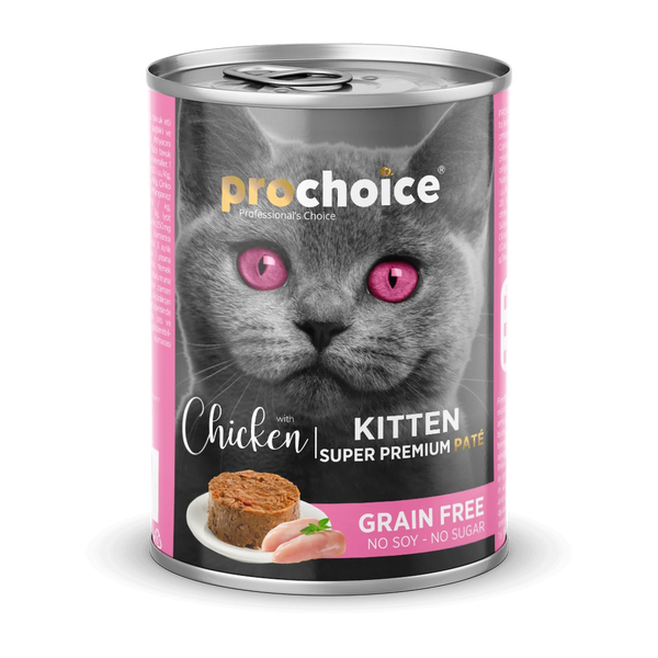 Prochoice Yavru Kediler İçin, Tahılsız, Tavuk Etli Ezme 400 gr