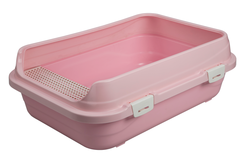 Çınar Açık Kedi Tuvaleti Pembe Büyük Boy 66x46x22