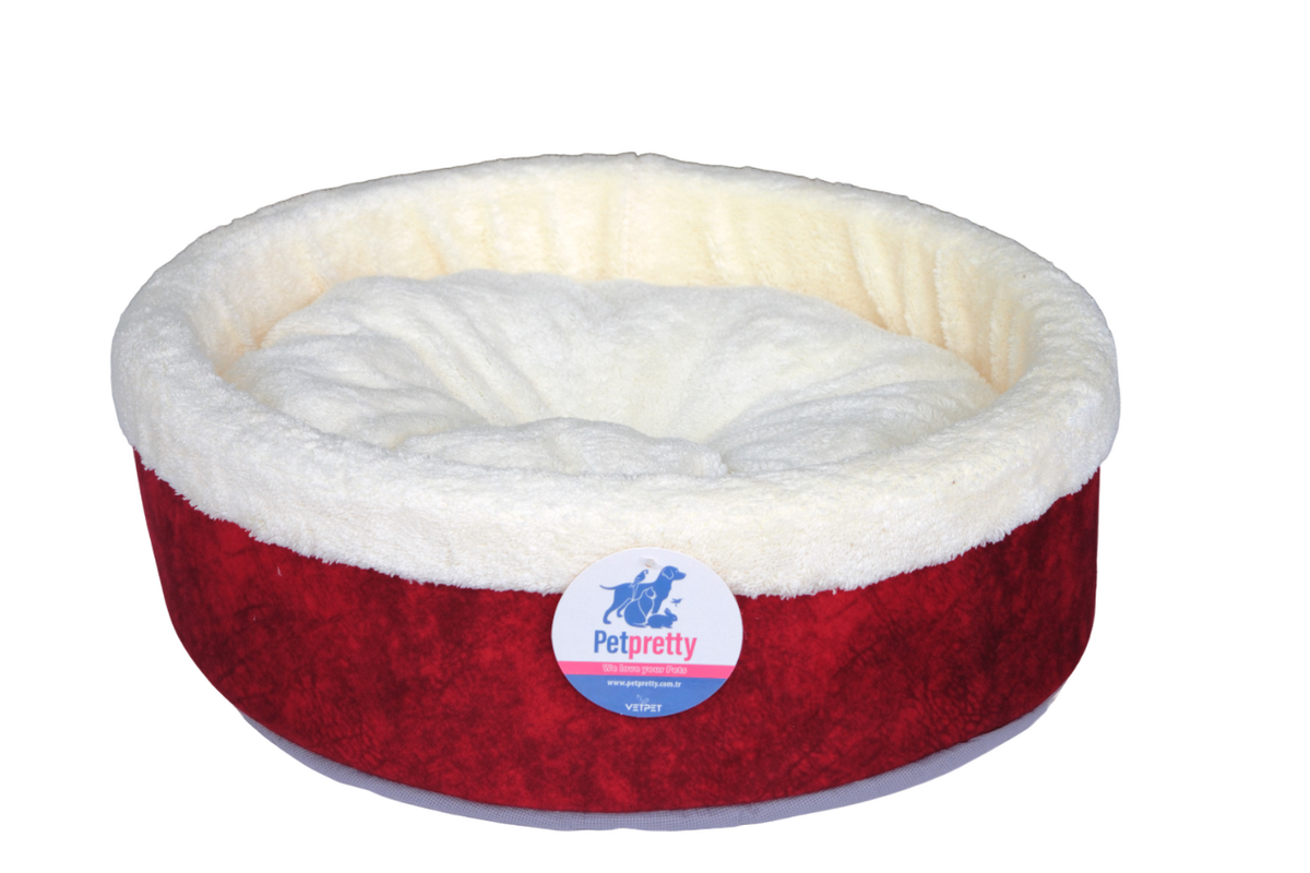 PetPretty Comfort Special Simit Kedi Köpek Yatağı Kırmızı