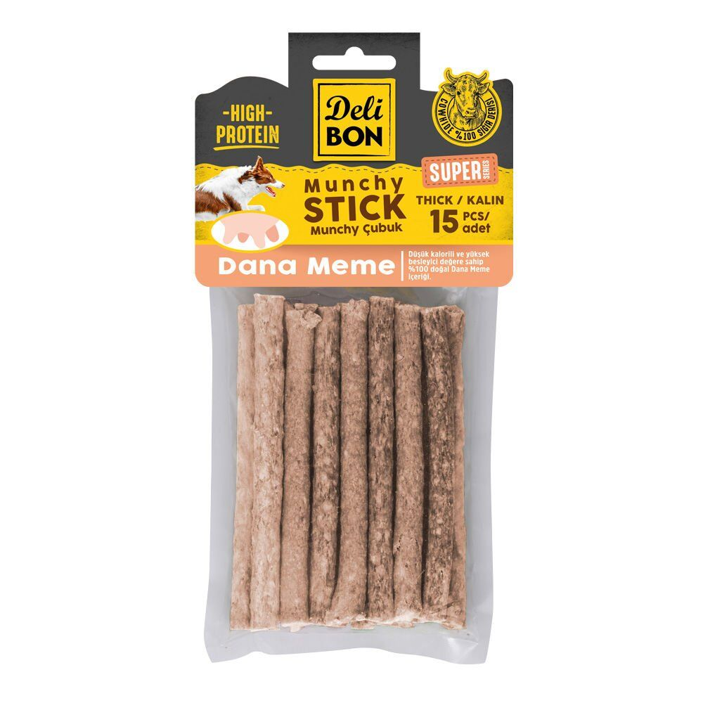 Delibon Super Munchy Çubuk Dana Memeli Kalın 15 Adet