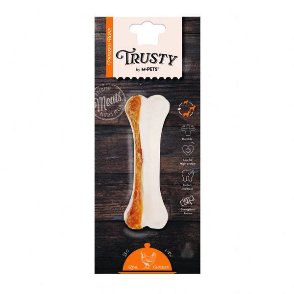 M-PETS TRUSTY CHICKEN PRESS KEMİK 55GR/12,7CM