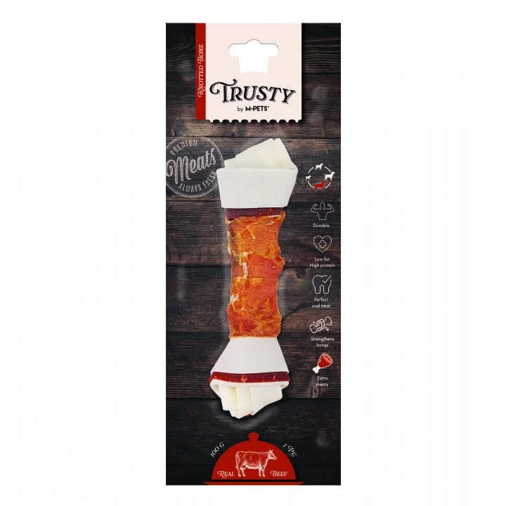 M-Pets Trusty Extra Beef Düğümlü Kemik 100 Gr/20,3 Cm