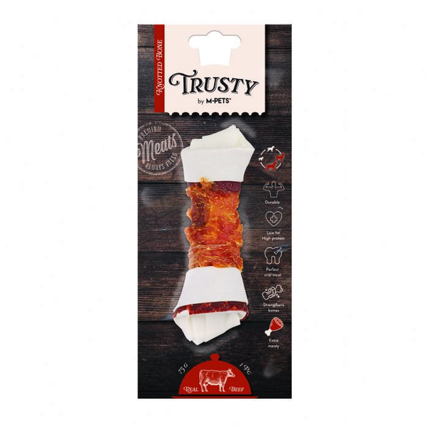 M-Pets Trusty Extra Beef Düğümlü Kemik 75 Gr/15,3 Cm