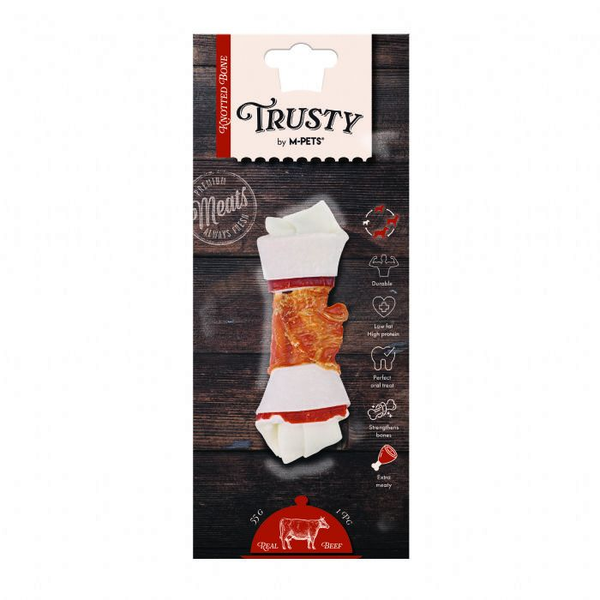 M-Pets Trusty Extra Beef Düğümlü Kemik 55 Gr/12,7 Cm