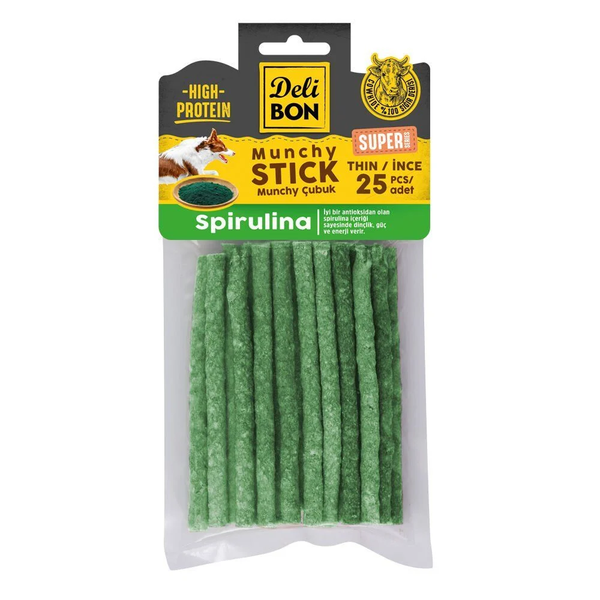 Delibon Super Munchy Çubuk Spirulinalı İnce 25 adet