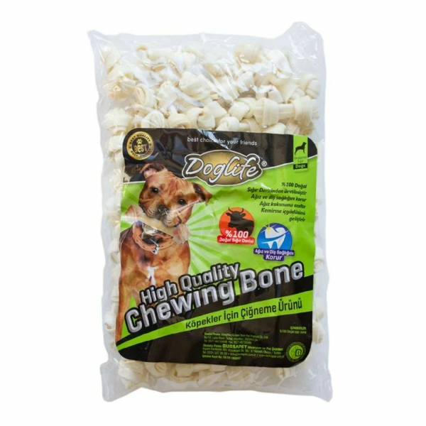 Doglife Düğümlü Kemik White 9-10 Gr 100'lü