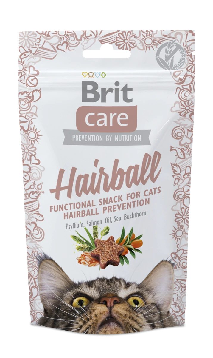 Brit Care Tüy Yumağı Engellemek İçin, Tahılsız, Fonksiyonel Kedi Ödülü 50 gr