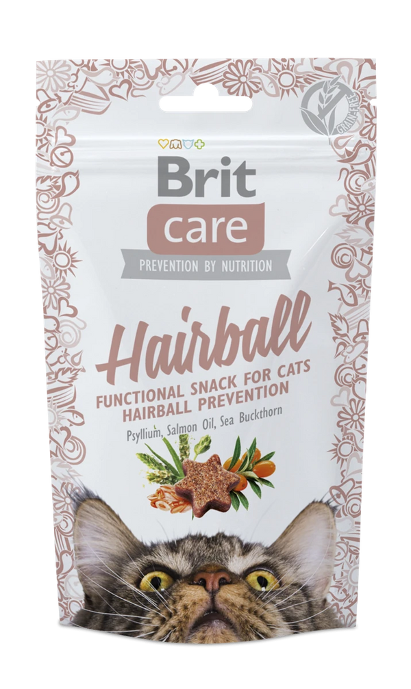 Brit Care Tüy Yumağı Engellemek İçin, Tahılsız, Fonksiyonel Kedi Ödülü 50 gr
