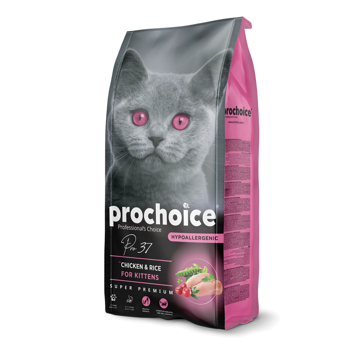 Prochoice Yavru Kediler İçin, Hipoalerjenik, Tavuk Etli Ve Pirinçli Kuru Mama 15 kg