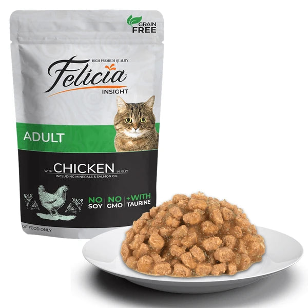 Felicia Tahılsız 85 gr Pouch Yetişkin Tavuklu Yaş Kedi Mamas