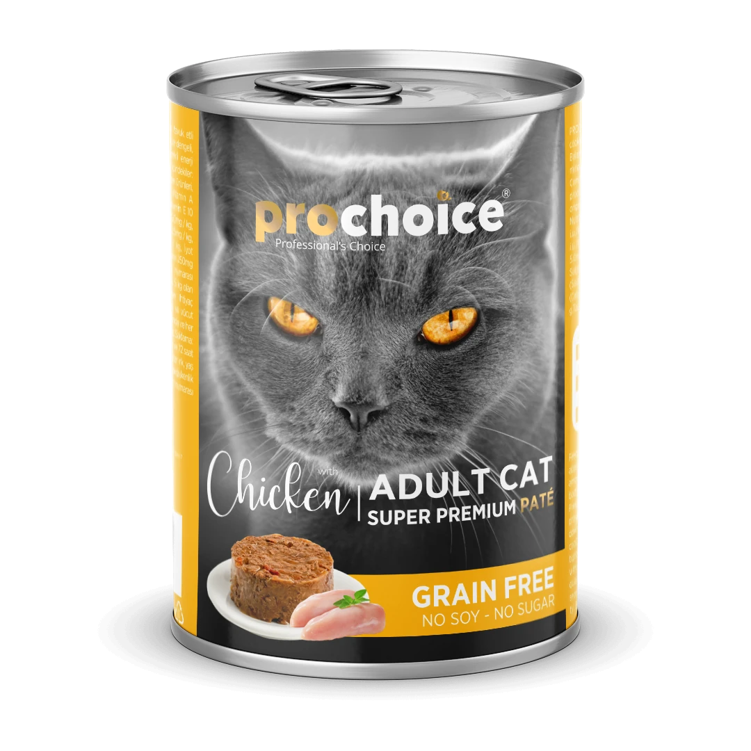 Prochoice Yetişkin Kediler İçin, Tahılsız, Tavuk Etli Ezme 400 gr
