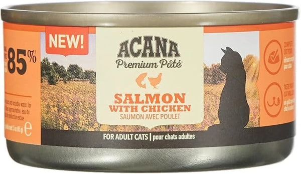 Acana Premium Pate (Ezme) Konserve Yaş Kedi Maması Somonlu ve Tavuklu 85 gr