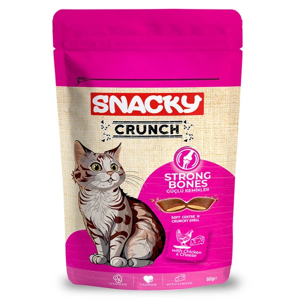 Snacky Kedi Crunch Ödül Strong Tavuk-Peynir