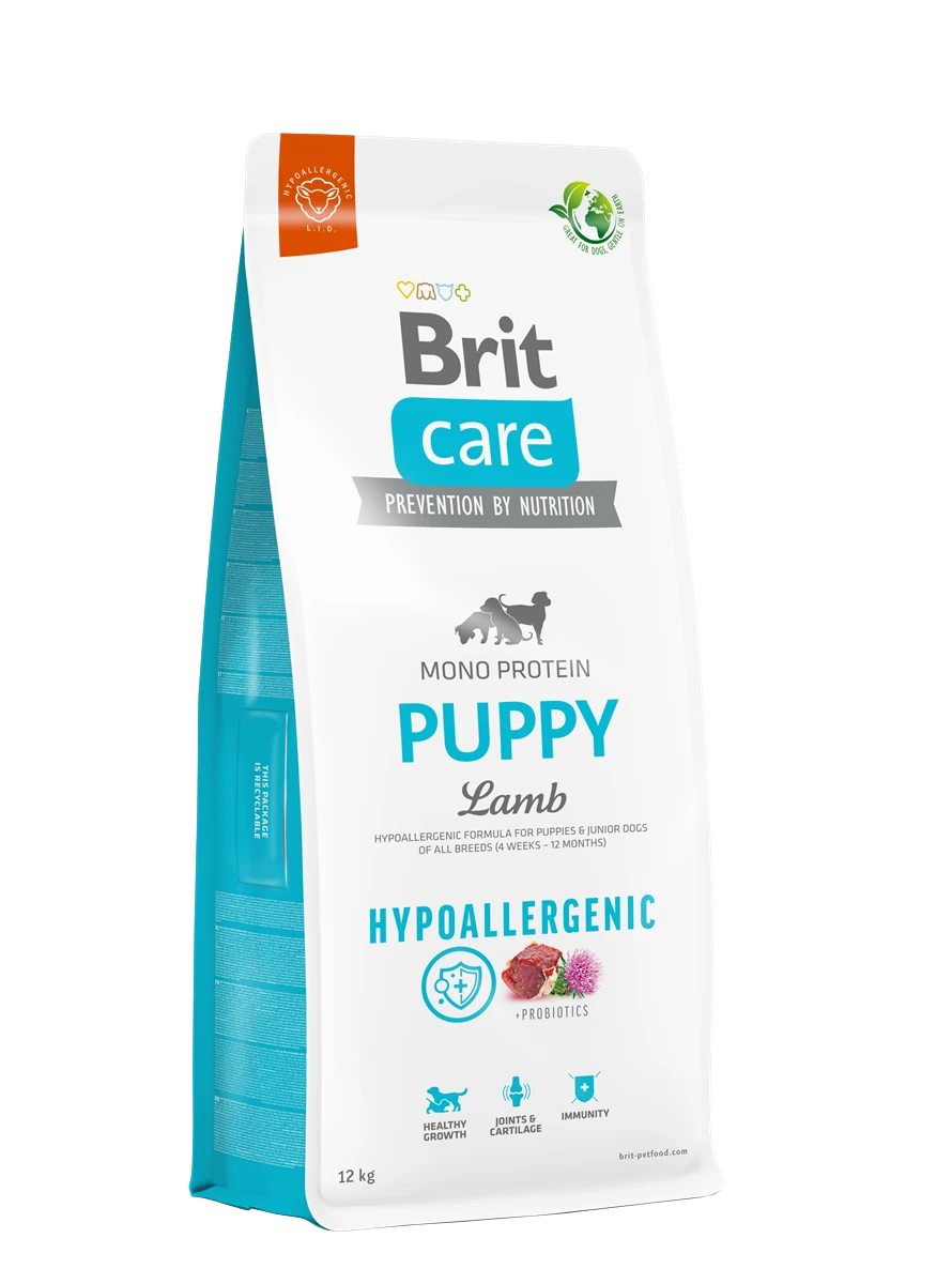 Brit Care Yavru Köpekler İçin Tek Proteinli, Hipoalerjenik, Kuzu Etli Kuru Mama 12 kg