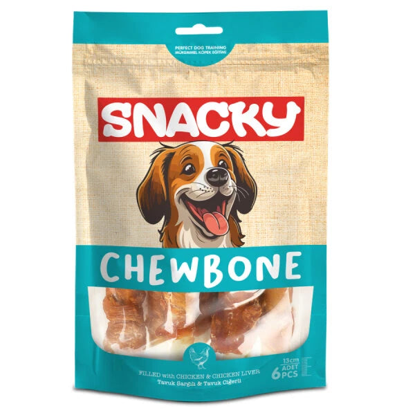 Snacky Tavuk&Ciger Sargılı Köpek Ödülü 6'lı 13cm 168gr