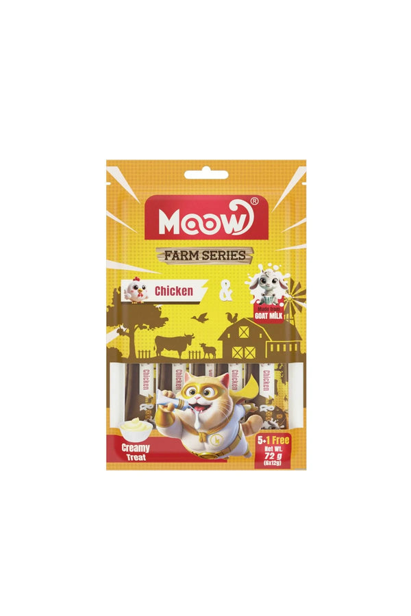 Moow Tavuklu Keçi Sütlü Kedi Krema Ödülü 6x12g