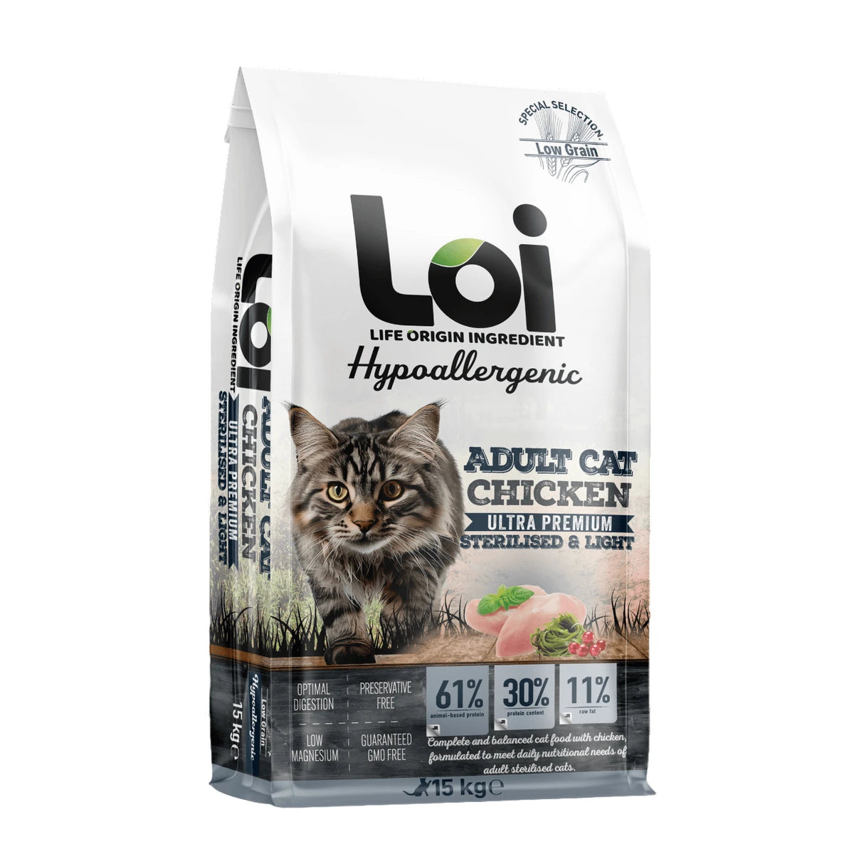 Loi Yetişkin Kısırlaştırılmış Tavuklu Kedi Maması 2 Kg