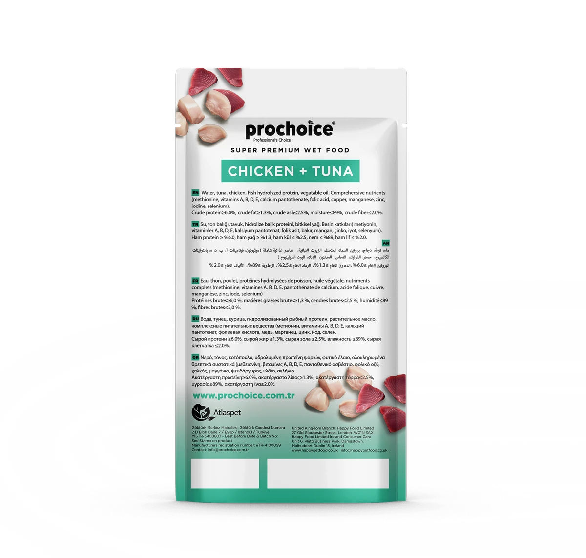 Prochoice Creamy Kısırlaştırılmış Kediler İçin Tavuklu ve Tuna Balıklı Sıvı Ödül Maması 4x15 gr