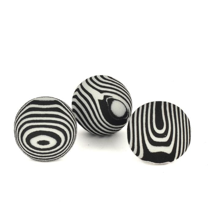 Kedi Oyun Topu Siyah Beyaz 3'lü