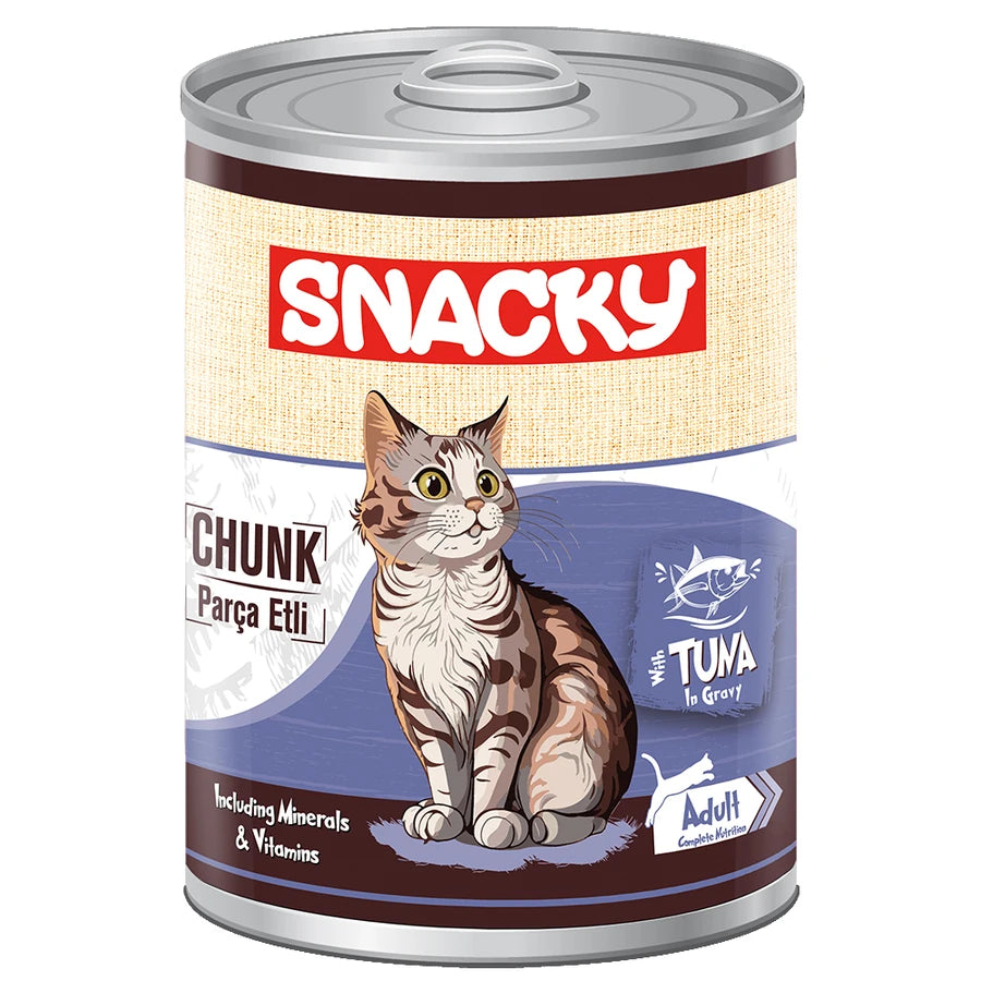 Snacky 400 gr Chunk/Konserve Ton Balık.Yetiş.Kedi