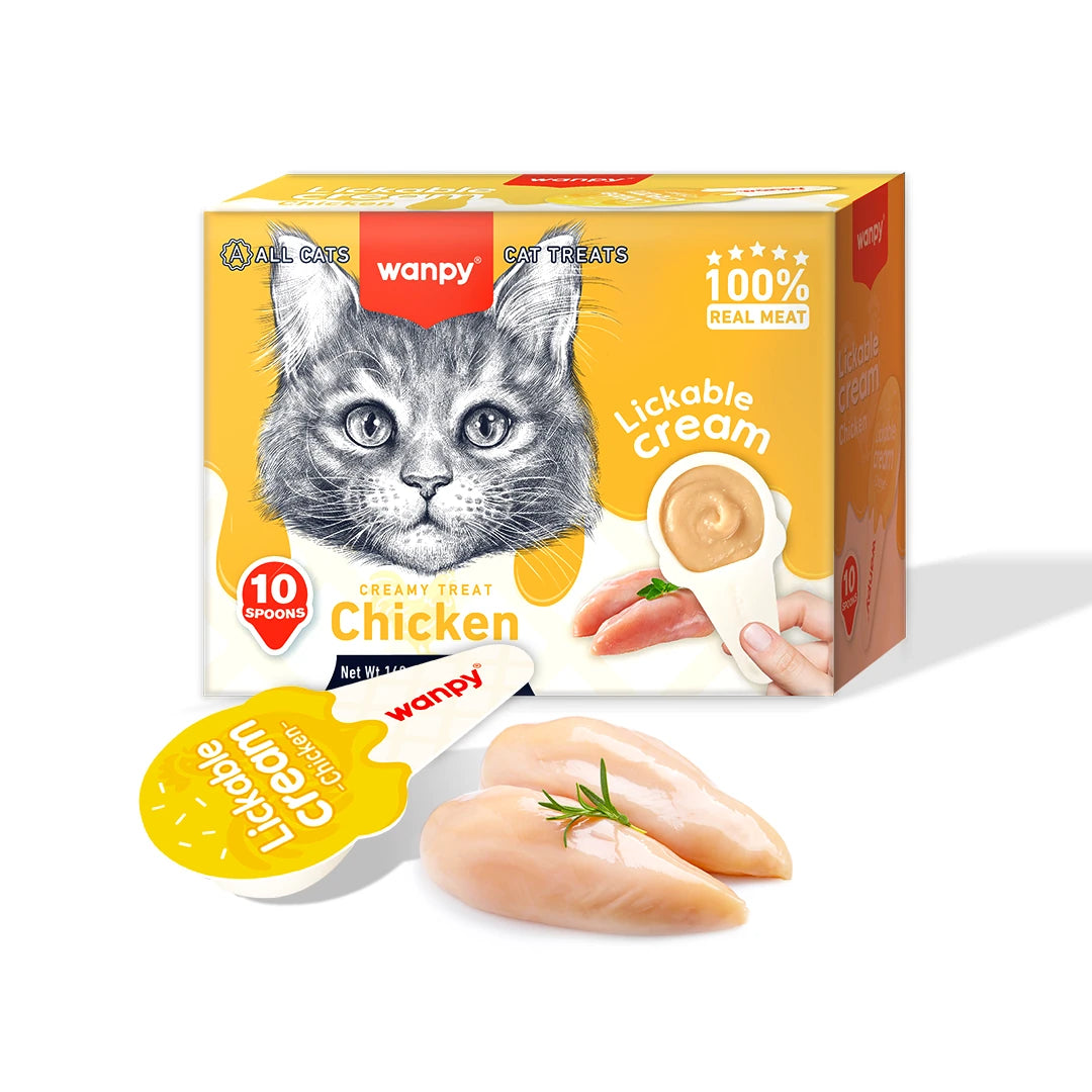 Wanpy Tavuklu Kaşıklı Kedi Ödül Kreması  10x16GR