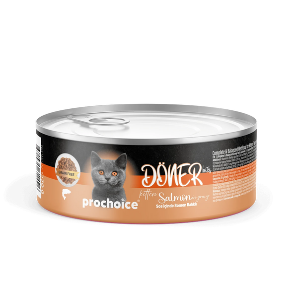 Prochoice Döner Salmon, Sos İçinde Somon Balıklı Tam & Dengeli Yavru Kedi Maması 70 gr