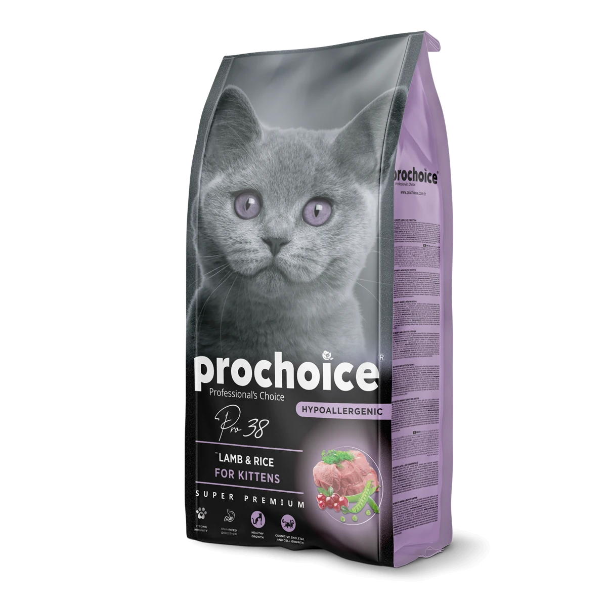 Prochoice Yavru Kediler İçin, Hipoalerjenik, Kuzu Etli Ve Pirinçli Kuru Mama 15 kg