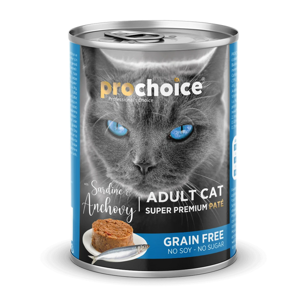Prochoice Yetişkin Kediler İçin, Tahılsız, Sardalya Ve Hamsi Balıklı Ezme 400 gr
