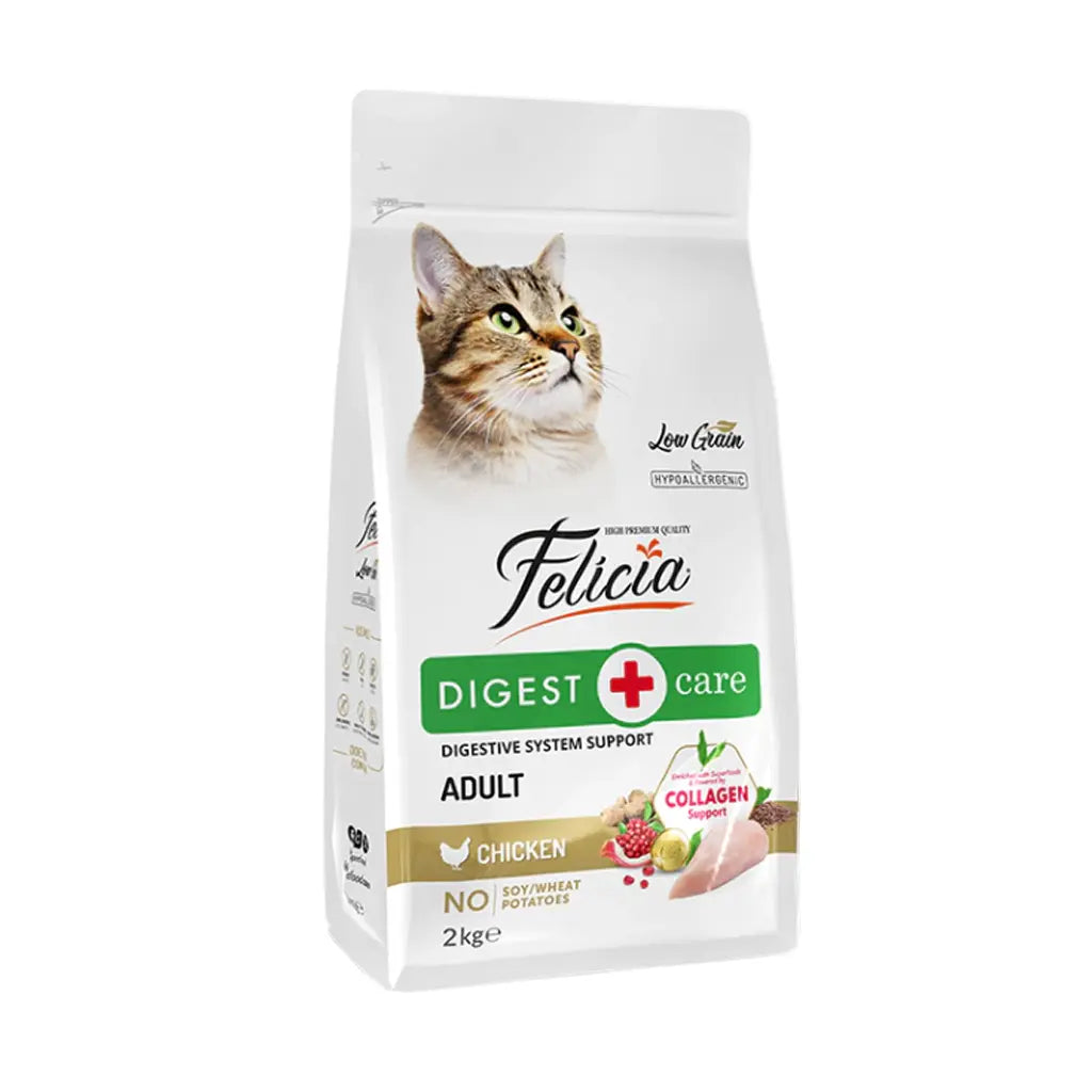 Felicia 2 Kg Kolajenli Tavuklu Az Tahıllı Yetişkin Kedi Maması HypoAllergenic
